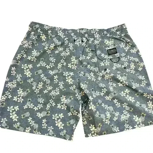 NWT Fish Hippie M Deluna Volley Short Chambray Size XL 8” Inseam Resort Beach - Picture 2 of 7